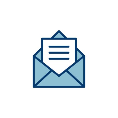 Beyaz arkaplanda posta vektör simgesi izole edildi. E- posta simgesi. Zarf çizimi. İleti