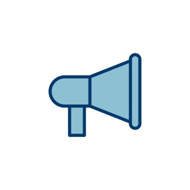 Beyaz arkaplanda izole edilmiş megafon simgesi vektörü. Hoparlör ikon vektörü. Cilt simgesi