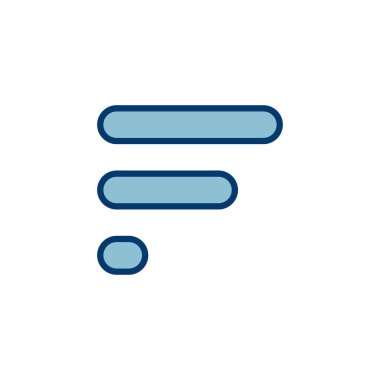 Menü Simgesi vektörü beyaz arkaplanda izole edildi. Web menü simgesi