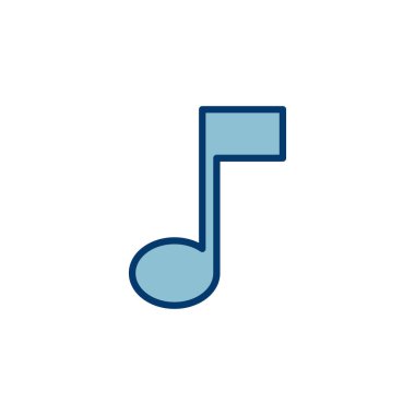 Müzik simgesi vektörü beyaz arkaplanda izole edilmiş, müzik vektörü simgesi, Melody, şarkı, not, ses, ses işareti