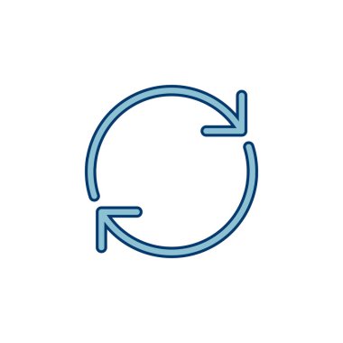 Beyaz arkaplanda izole edilmiş simge vektörünü tazele. Simge vektörünü yeniden yükle. Simgeyi güncelle. simgeyi dönüştür