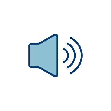 Beyaz arkaplanda izole edilmiş ikon vektörü. Cilt simgesi. Hoparlör ikon vektörü. Ses. Ses