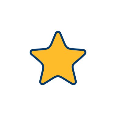 Yıldız Simgesi vektörü beyaz arkaplanda izole edildi. Yıldız vektör simgesi. Beğeni sembolü