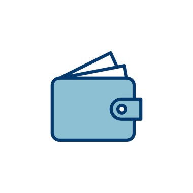 Cüzdan Simgesi vektörü beyaz arkaplanda izole edildi. para cüzdanı simgesi