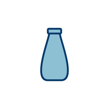 Beyaz arkaplanda izole edilmiş şişe simgesi vektörü. Şişe vektör simgesi