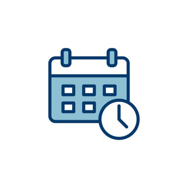 Takvim simgesi vektörü beyaz arkaplanda izole edildi. Takvim sembolü. Takvim vektör simgesi. Son teslim tarihi. Randevu. Süre