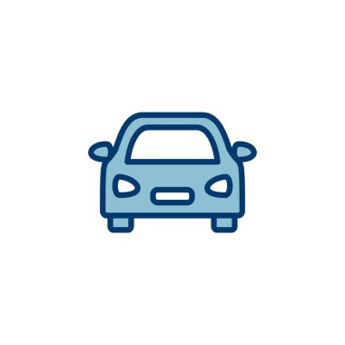 Beyaz arka planda araba ikonu vektörü izole edildi. Araba simgesi vektörü. 