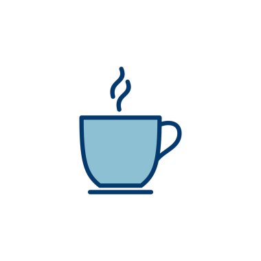 Kahve fincanı ikonu vektörü beyaz arkaplanda izole edilmiş. Kahve fincanı ikonu. Kahve vektörü ikonu. Çay.