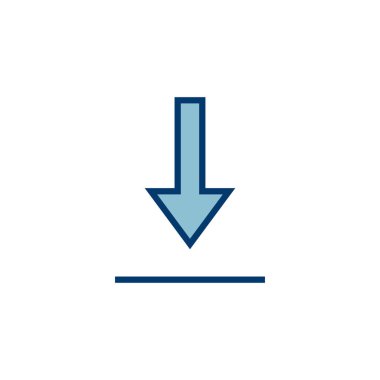 Beyaz arkaplanda izole edilmiş simge vektörü indir. Vektör simgesi indiriliyor