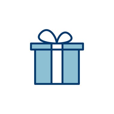 Hediye simgesi vektörü beyaz arkaplanda izole edildi. Hediye vektör simgesi. doğum günü hediyesi