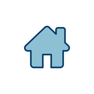 Beyaz arkaplanda ev simgesi vektörü izole edildi. Ev vektör simgesi. Adres