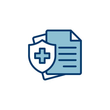 Tıbbi sigorta ikonu vektörü beyaz arka planda izole edildi. sağlık sigortası simgesi