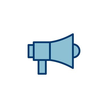 Beyaz arkaplanda izole edilmiş megafon simgesi vektörü. Hoparlör ikon vektörü. Cilt simgesi