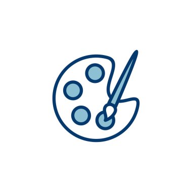 Beyaz arkaplanda izole edilmiş resim simgesi vektörü. Fırça vektör simgesini boya. Boya silindiri simgesi