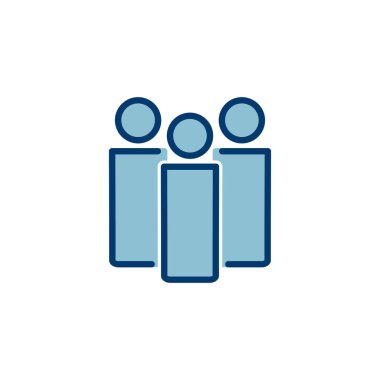 İnsanlar beyaz arkaplanda izole edilmiş ikon vektörü. Kişi simgesi. Kullanıcı vektör simgesi