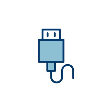 Beyaz arkaplanda izole edilmiş Usb simgesi vektörü. Flash disk simgesi vektörü