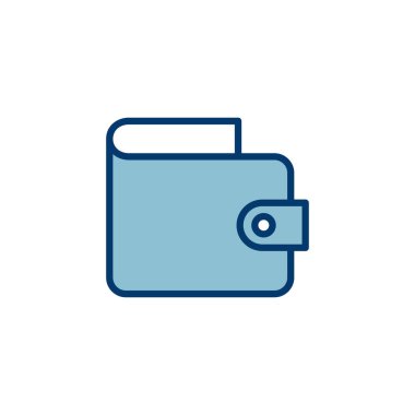 Cüzdan Simgesi vektörü beyaz arkaplanda izole edildi. para cüzdanı simgesi