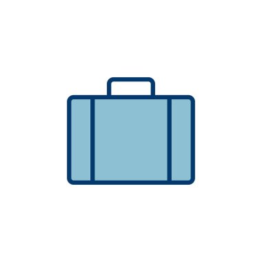 Beyaz arkaplanda izole edilmiş evrak çantası simgesi vektörü. Evrak çantası vektör simgesi