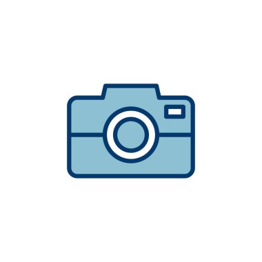 Kamera Simgesi vektörü beyaz arkaplanda izole edildi. Kamera sembolü. Kamera vektör simgesi