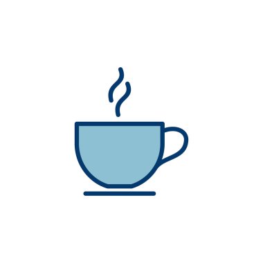 Kahve fincanı ikonu vektörü beyaz arkaplanda izole edilmiş. Kahve fincanı ikonu. Kahve vektörü ikonu. Çay.