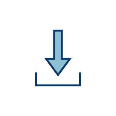 Beyaz arkaplanda izole edilmiş simge vektörü indir. Vektör simgesi indiriliyor
