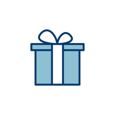 Hediye simgesi vektörü beyaz arkaplanda izole edildi. Hediye vektör simgesi. doğum günü hediyesi