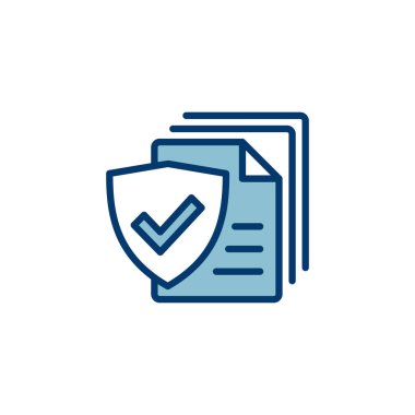 Sigorta simgesi vektörü beyaz arkaplanda izole edildi. Sigorta vektör simgesi