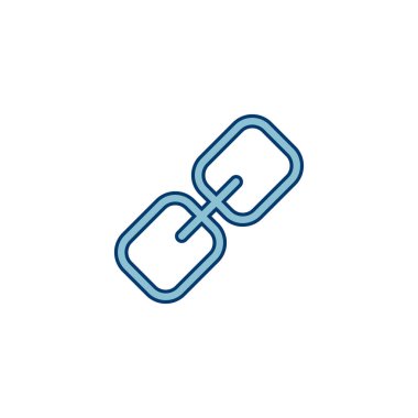 Dış bağlantı sembolü ikon vektörü. Bağlantı simgesi beyaz arkaplanda izole edildi. Bağlantı vektör simgesi. Hiper bağlantı zinciri sembolü