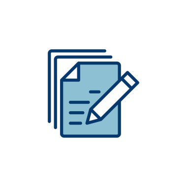 Not simgesi vektörü beyaz arkaplanda izole edildi. Simge vektörü alınıyor. Satır simgesini düzenle. Belge yazımı. İçerik yazımı