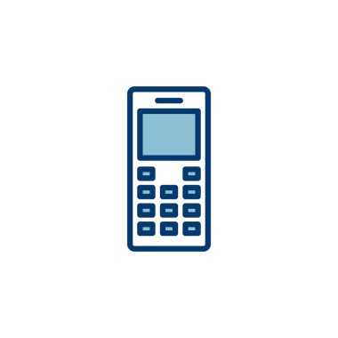 Telefon simgesi vektörü beyaz arkaplanda izole edildi. Telefon vektör simgesi. Cep telefonu. Telefon ikonu. Cep telefonu