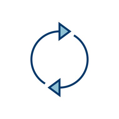 Beyaz arkaplanda izole edilmiş simge vektörünü tazele. Simge vektörünü yeniden yükle. Simgeyi güncelle. simgeyi dönüştür