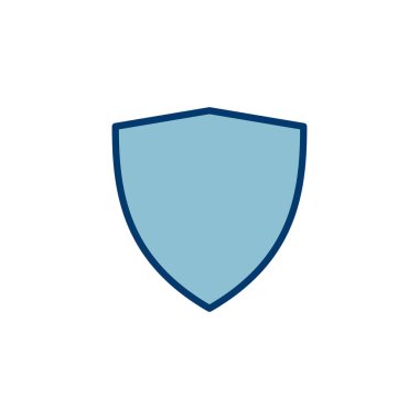 Kalkan vektör simgesi beyaz arkaplanda izole edildi. Koruma ikonu vektörü. Güvenlik vektör simgesi