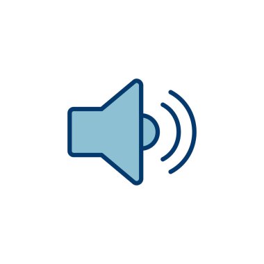 Beyaz arkaplanda izole edilmiş ikon vektörü. Cilt simgesi. Hoparlör ikon vektörü. Ses. Ses