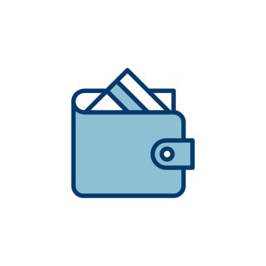 Cüzdan Simgesi vektörü beyaz arkaplanda izole edildi. para cüzdanı simgesi