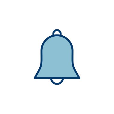 Bell Simgesi vektörü beyaz arkaplanda izole edildi. Bildirim sembolü. Çan vektör simgesi