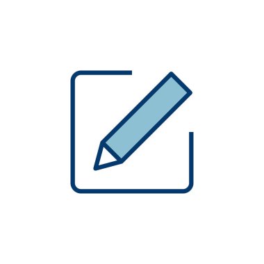 Beyaz arkaplanda izole edilmiş simge vektörünü düzenle. Kalem simgesi. Simge vektörünü kaydet. Metni düzenle