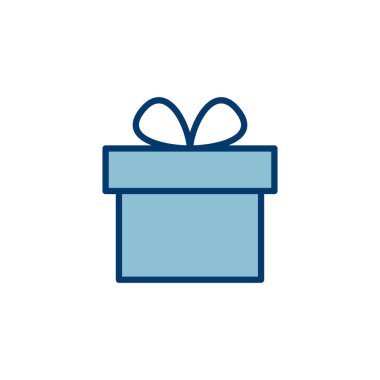 Hediye simgesi vektörü beyaz arkaplanda izole edildi. Hediye vektör simgesi. doğum günü hediyesi