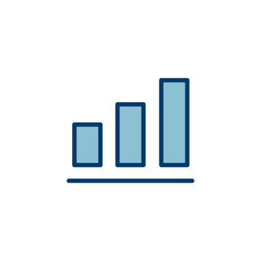 Büyüyen grafik simgesi vektörü beyaz arkaplanda izole ediliyor. Grafik simgesi. Grafik vektörü