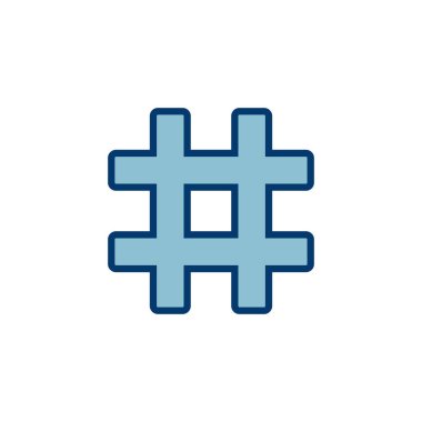 Etiket simgesi vektörü beyaz arkaplanda izole edildi. hashtag vektör simgesi