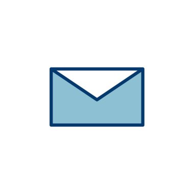 Beyaz arkaplanda posta vektör simgesi izole edildi. E- posta simgesi. Zarf çizimi. İleti