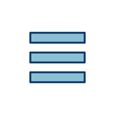 Menü Simgesi vektörü beyaz arkaplanda izole edildi. Web menü simgesi