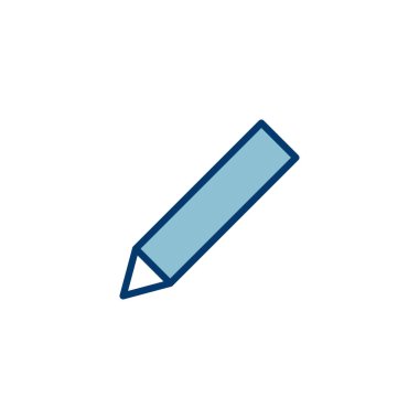 Beyaz arkaplanda izole edilmiş kalem simgesi vektörü. Kalem vektör simgesi