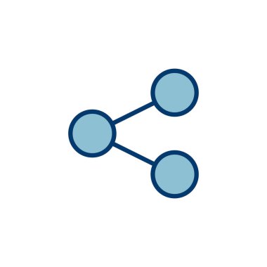 Beyaz arkaplanda izole edilmiş simge vektörünü paylaş. Vektör simgesini paylaş