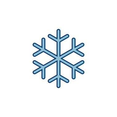 Kar Tanesi simgesi vektörü beyaz arkaplanda izole edildi. Kar ikonu vektörü. Kışın sembolü, donmuş