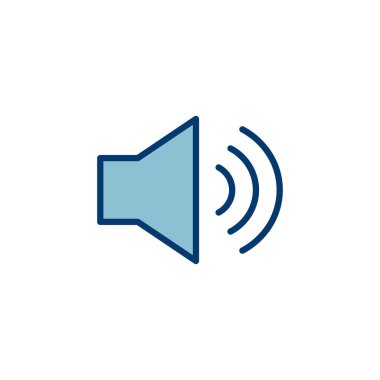 Beyaz arkaplanda izole edilmiş ikon vektörü. Cilt simgesi. Hoparlör ikon vektörü. Ses. Ses