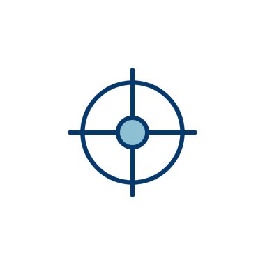 Hedef simge vektörü beyaz arkaplanda izole edildi. Hedef vektör simgesi. hedef simgesi. Pazarlama hedefi. Nişan al.