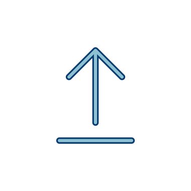 Beyaz arkaplanda izole edilmiş simge vektörünü yükle. İşaret simgesini yükle. Gönderme düğmesi. Sembol yükle.