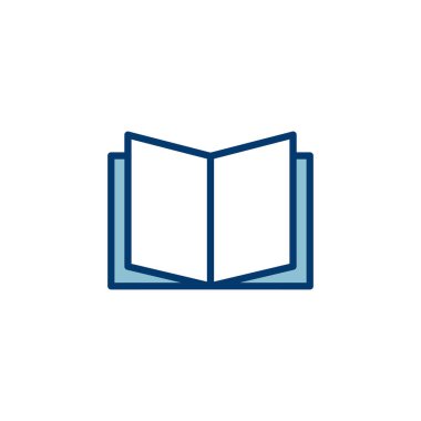 Kitap simgesi vektörü beyaz arkaplanda izole edildi. Kitap vektör simgesi. Kitap simgesi