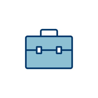 Beyaz arkaplanda izole edilmiş evrak çantası simgesi vektörü. Evrak çantası vektör simgesi