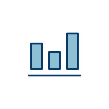 Büyüyen grafik simgesi vektörü beyaz arkaplanda izole ediliyor. Grafik simgesi. Grafik vektörü